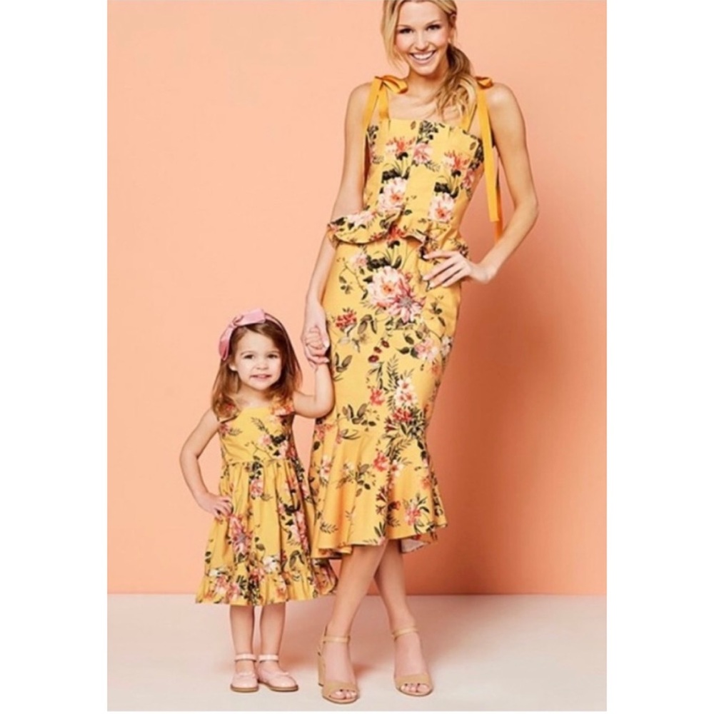Antonio Melani Womens Dress sz 2 Loraine Peplum Ray of Sunshine Floral  $189